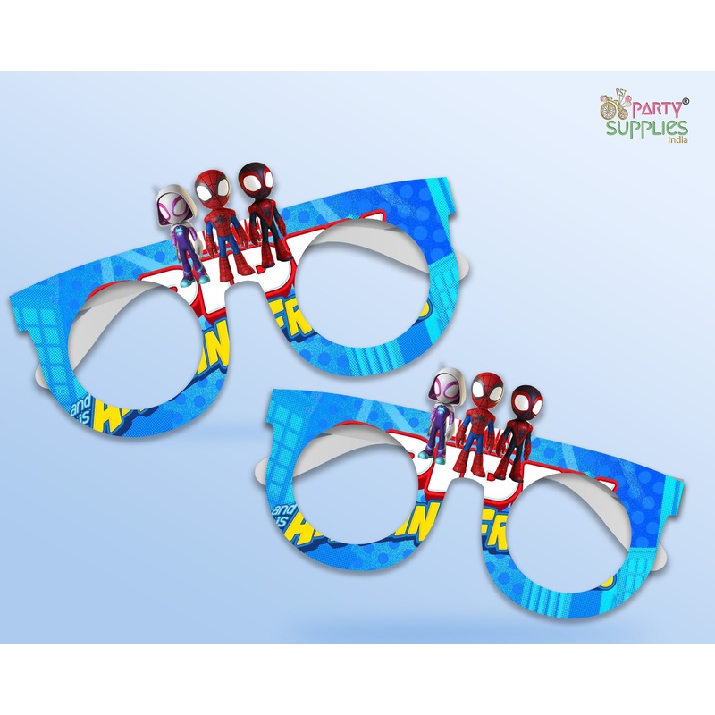 Spidey And His Amazing Friends theme Birthday Party glasses
