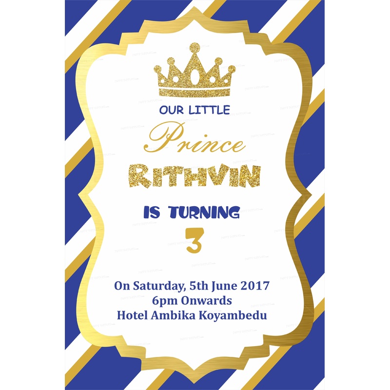 Prince Theme Personalized  Invite