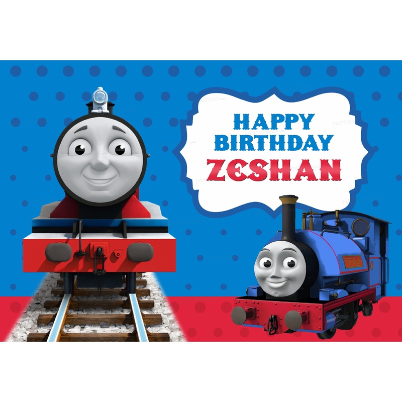 Thomas and Friends Theme Personalized Backdrop