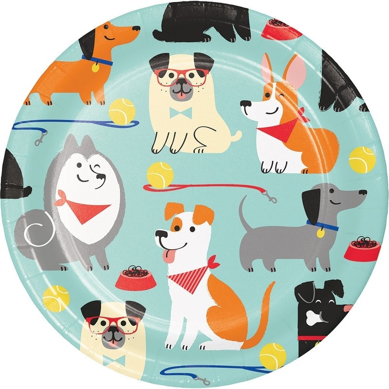 Plates - Dessert, Dog Party