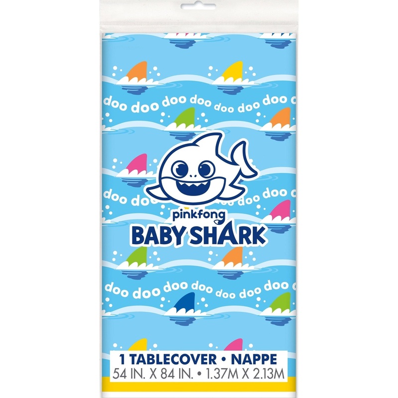 Table Cover - Plastic, Baby Shark, Rectangular, 54 x 84