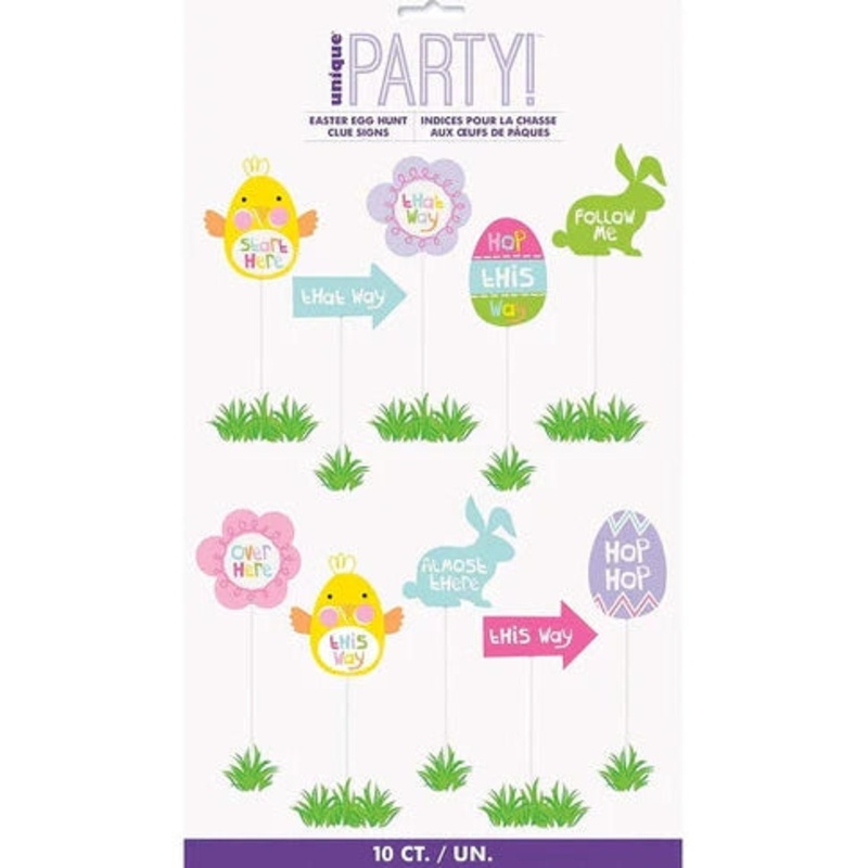Signs - Clue, Easter Egg Hunt, 10 Count