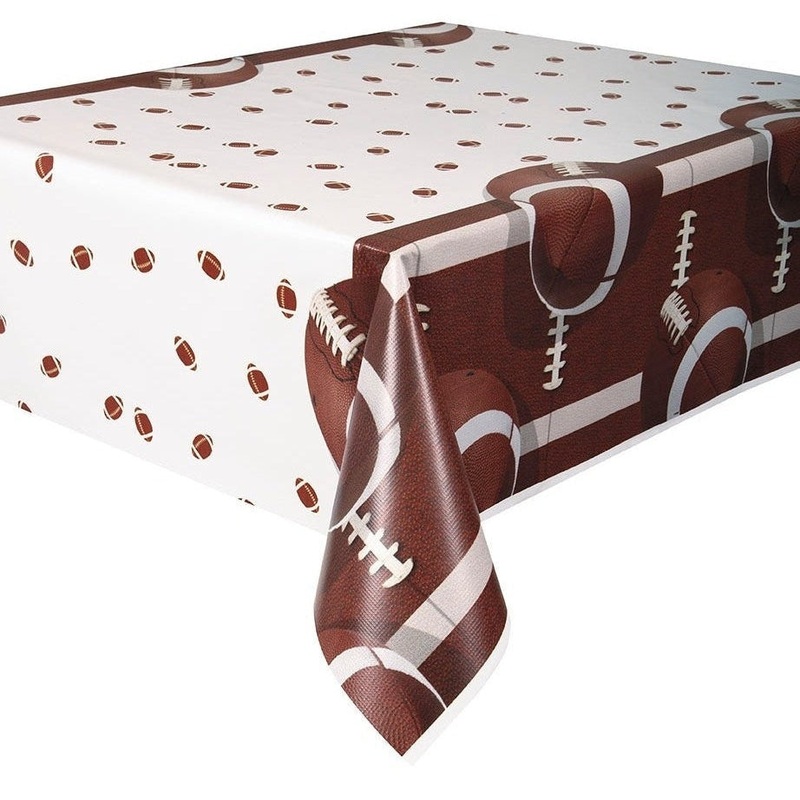 Table Cover - Plastic, Football Party, Rectangular, 54"x84"