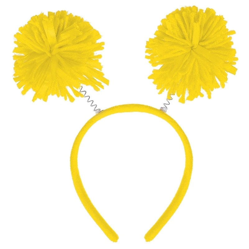 Yellow Pom Pom Headbopper