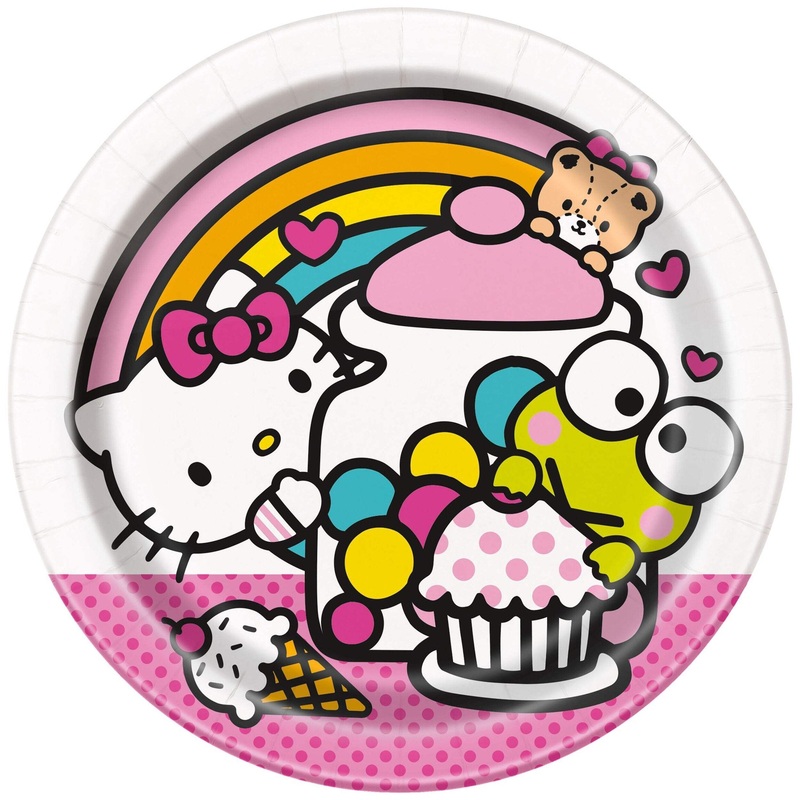 Plates - Hello Kitty & Friends Round 7"