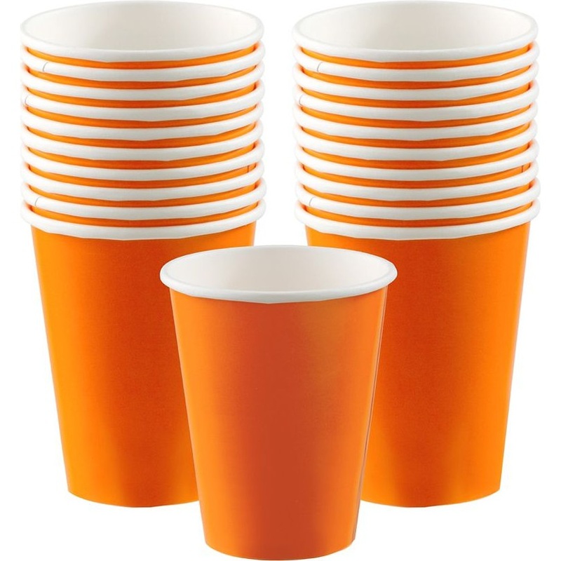 Orange Peel Paper Cups, 9 Oz. 20 Count