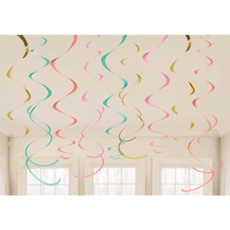 Plastic Swirl Decoration - Pastel