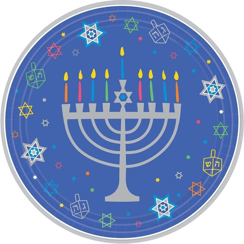 Plates - Eight Happy Nights, Round, 10 1/2"