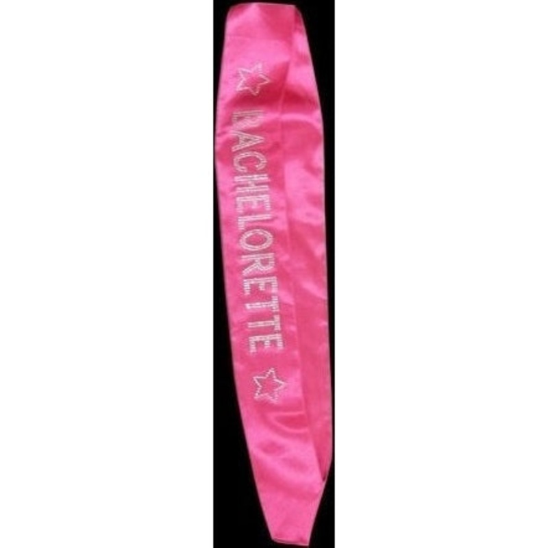 Sash - Bachelorette Pink with Stones