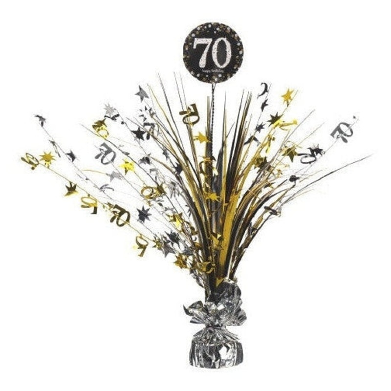Sparkling Celebration 70th Birthday Spray Centerpiece