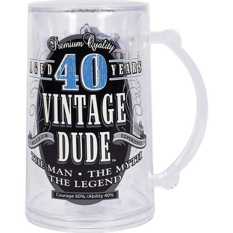 Vintage Dude 40th Birthday Tankard