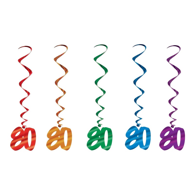 80th Whirls Assorted - Colors
