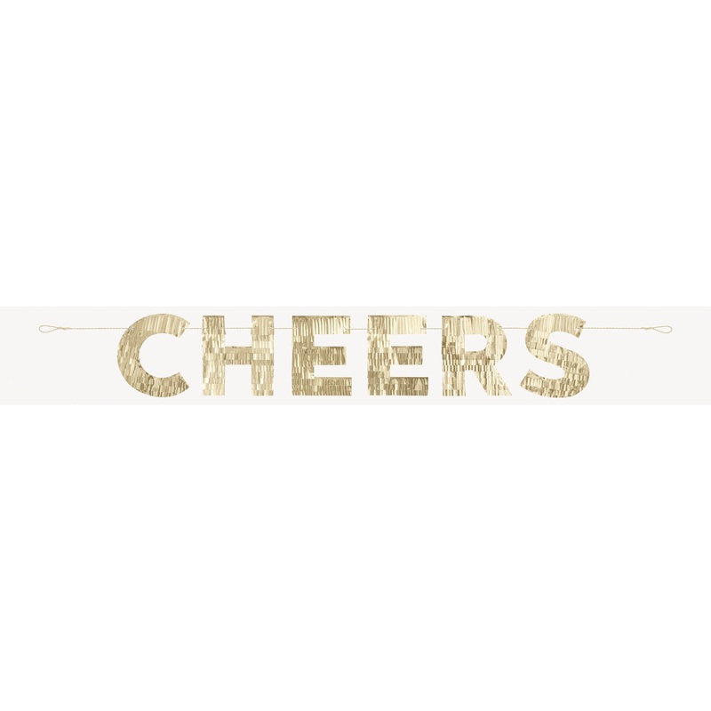 Modern Christmas "Cheers" Goil Foil Banner