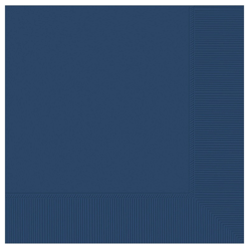 Napkins - Beverage, Navy Flag Blue, 2-Ply Paper, 5", 50 Count