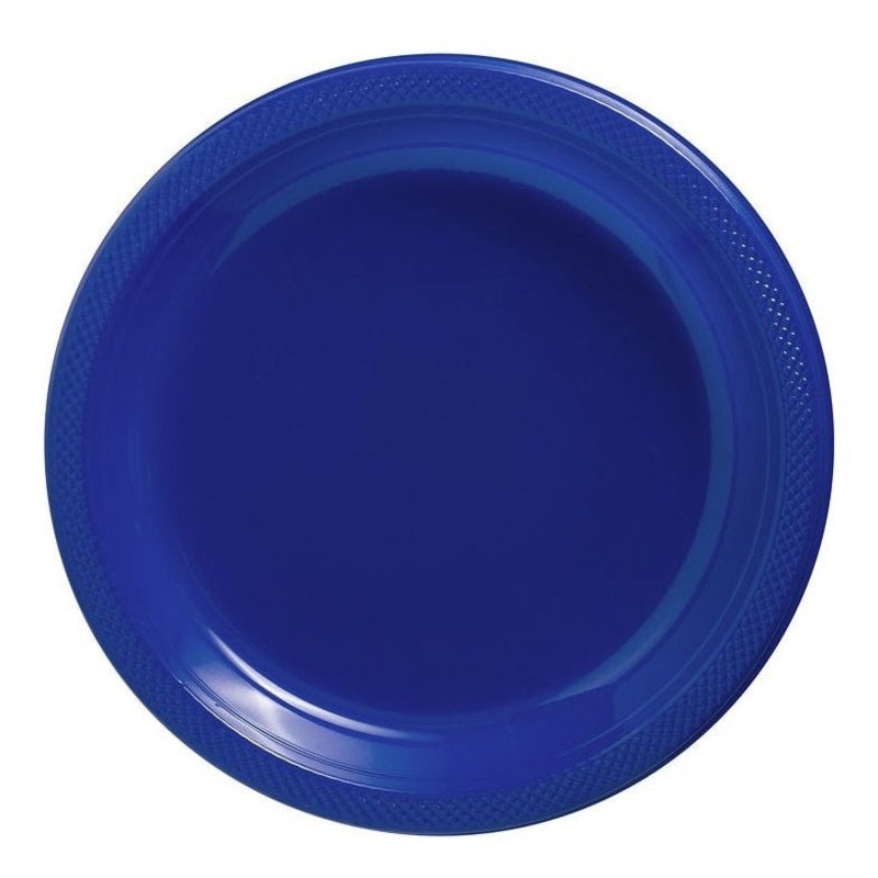 Plates - Bright Royal Blue, Plastic, 7"