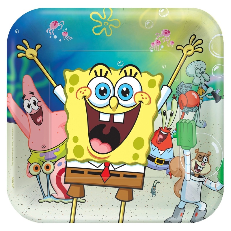 Plates - Spongebob, Square, 9"
