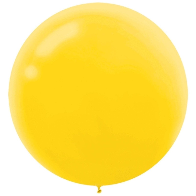 24" Round Latex Balloons - Assorted 4 Count