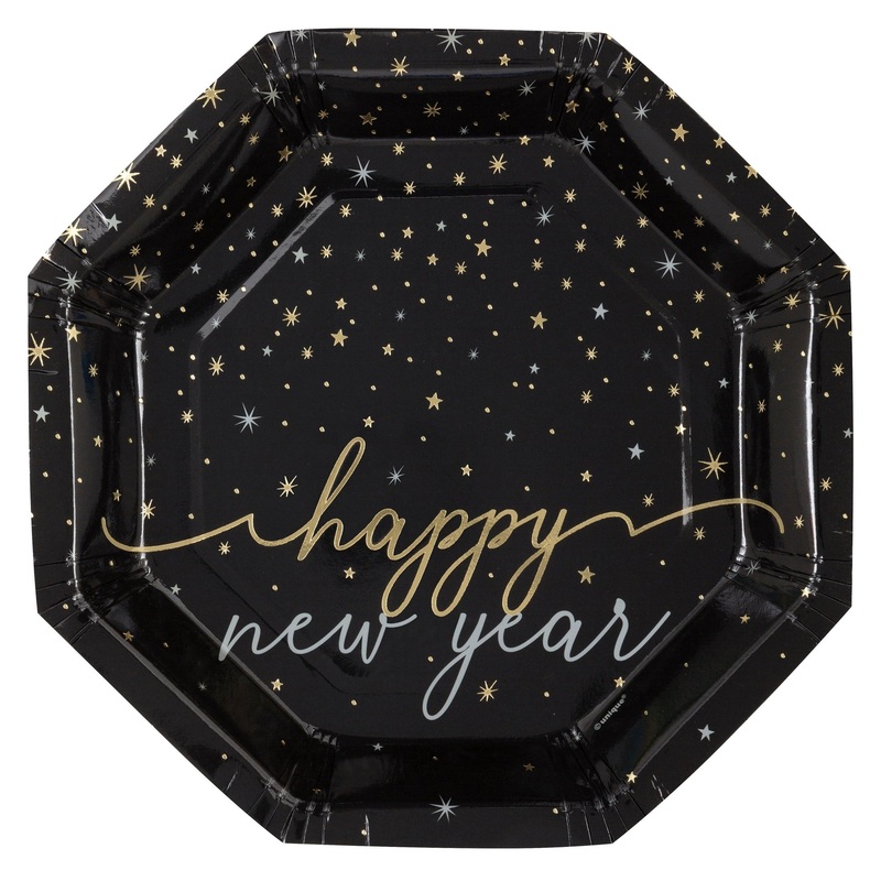 Plates - Octagon, "Happy New Year"