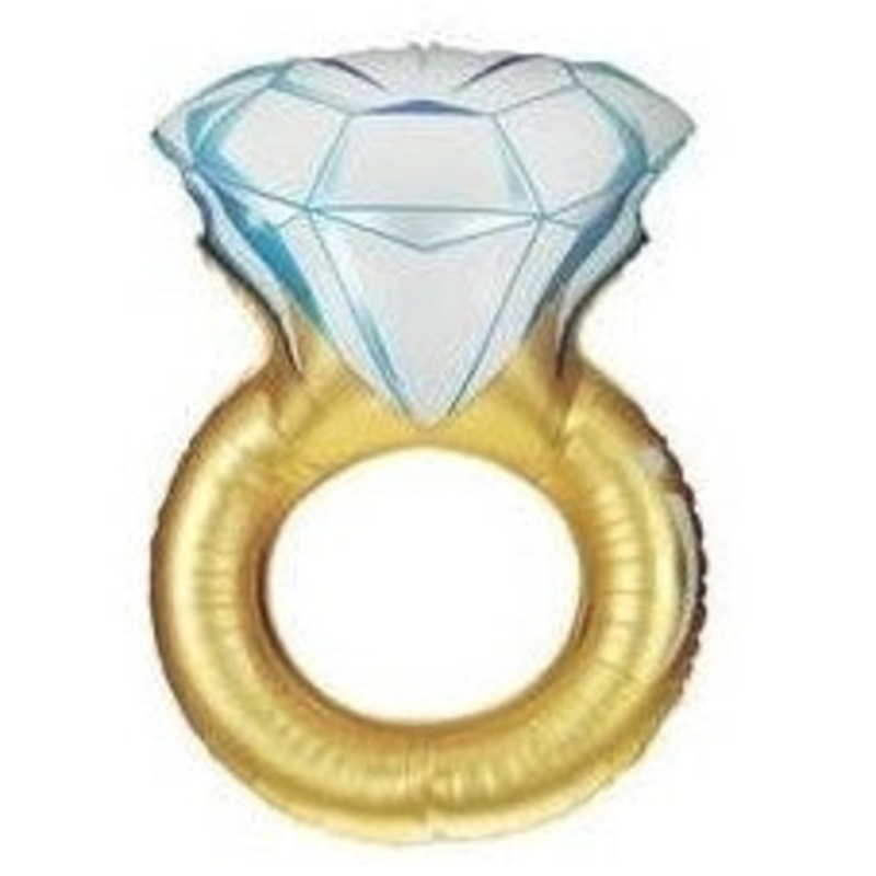 Super Shape Foil Balloon - Engagment Ring, Each