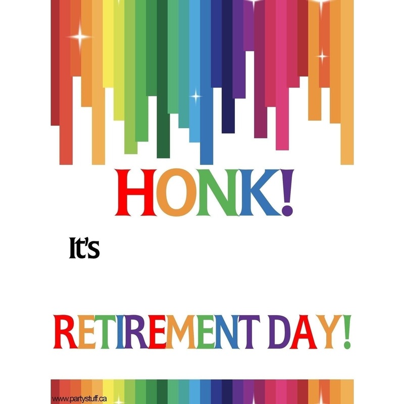 Yard Sign - Fill-in-the-blank Rainbow Retirement