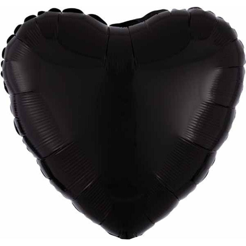 Heart-Shaped 18" Black Foil Balloon