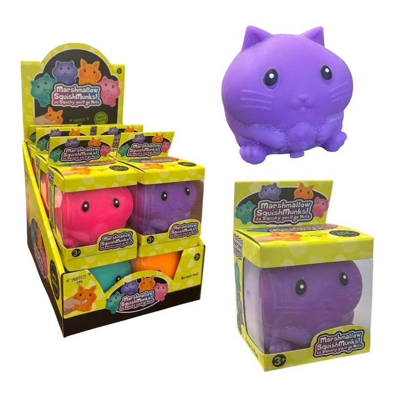 Neon Marshmallow Squeeze Pet