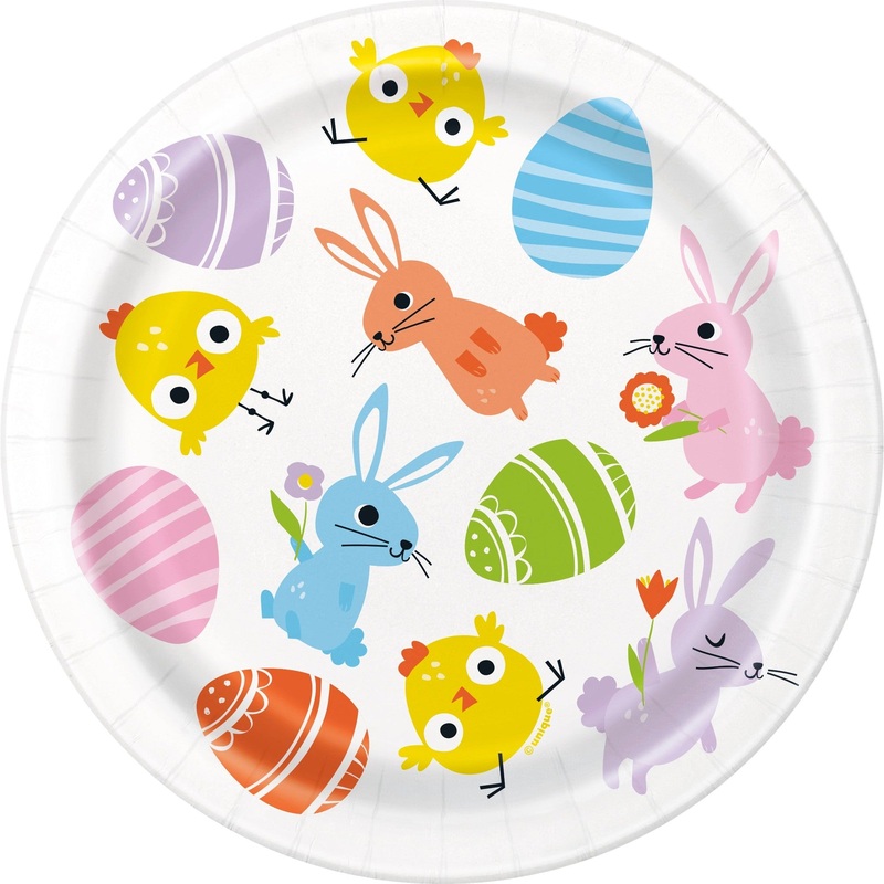 Plates - 7" Colorful Easter