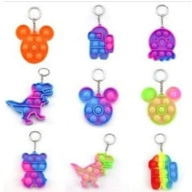 Pop-it Fidget Keychain - Assorted Styles