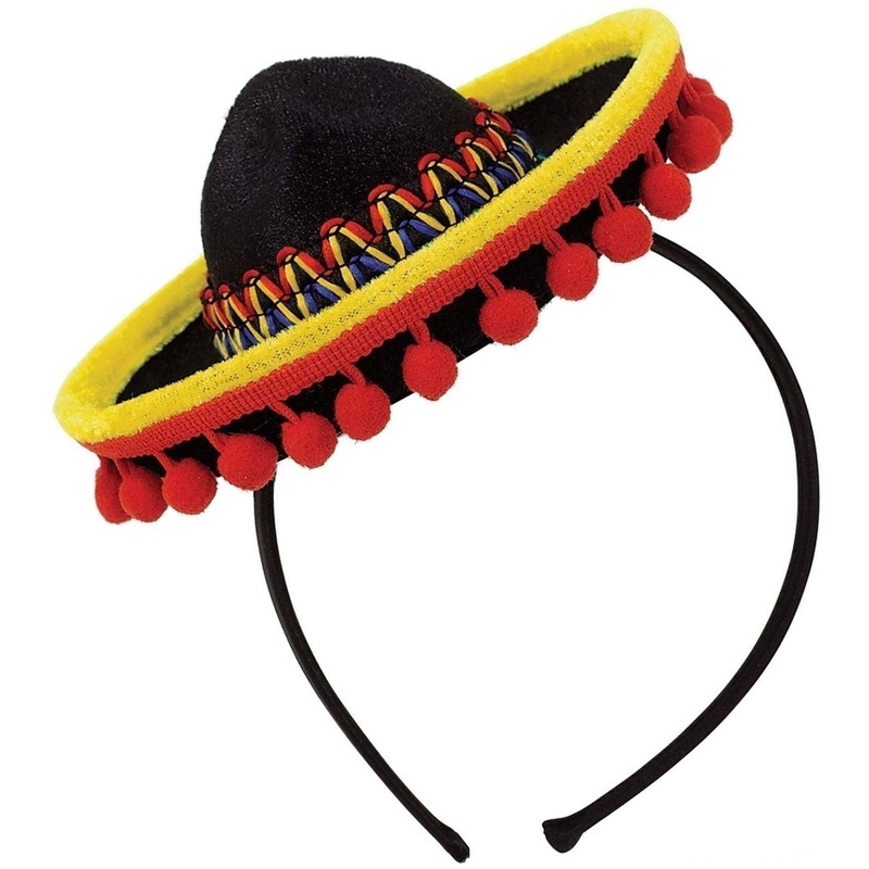 Sombrero Headband Fabric with Ball Fringe