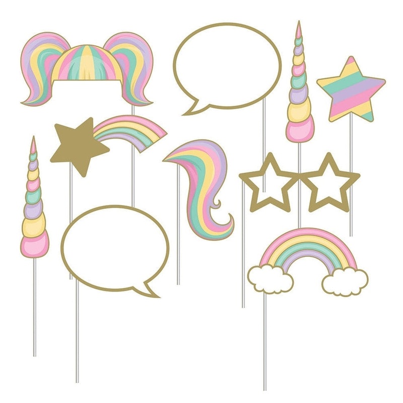 Sparkle Unicorn Photo Booth Props