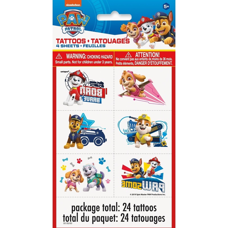 Tattoos - Paw Patrol, 24 Count