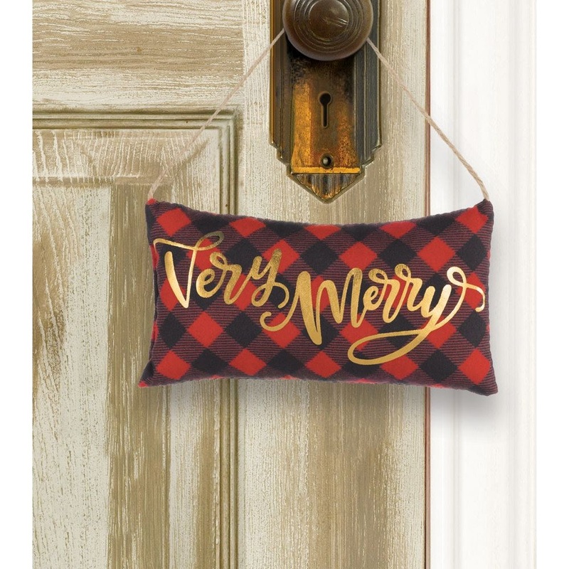 Mini Message Pillow, Very Merry