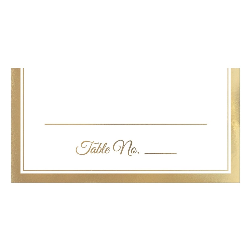 Place Card with Gold Trim