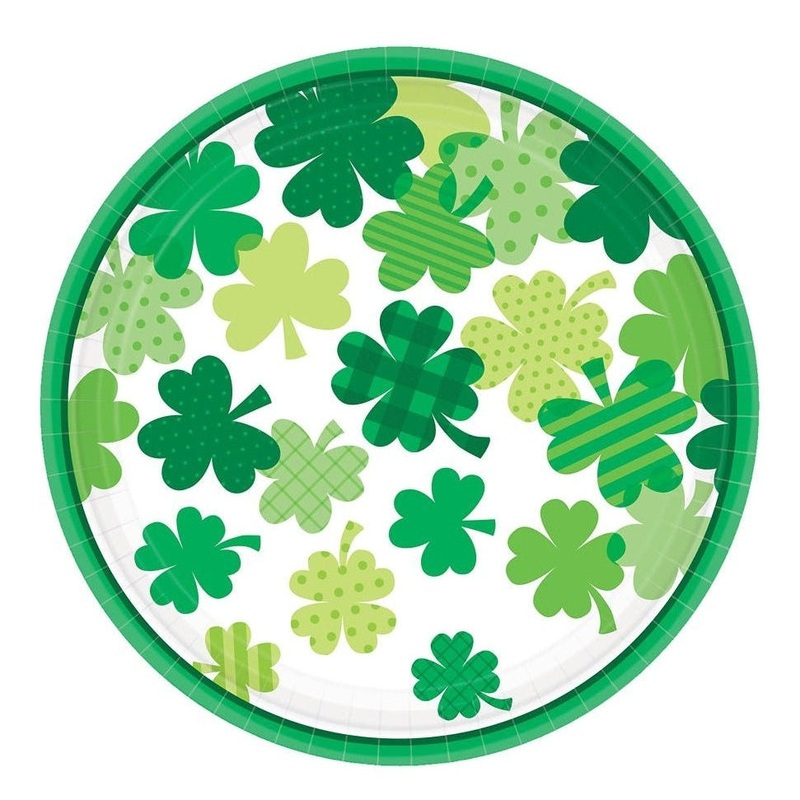 Plates - Blooming Shamrocks, Round, 7"
