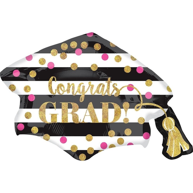 Super Shape Foil Balloon - Grad Holo Confetti