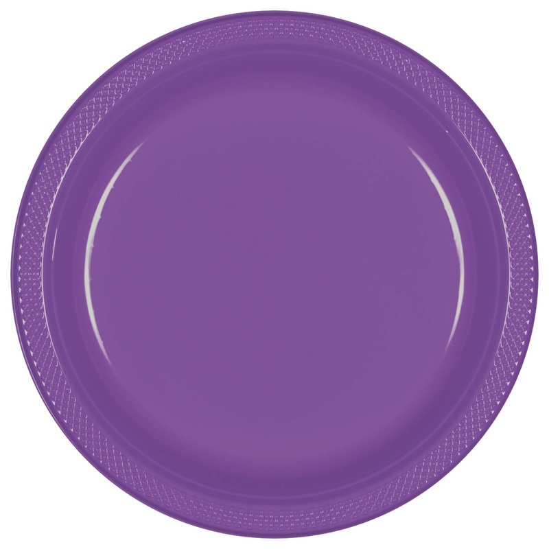Plates - Purple Plastic, 7"