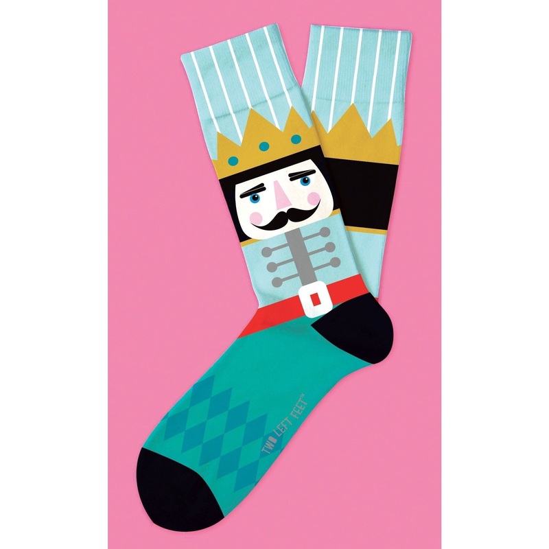 Socks - Two Left Feet Small / Medium Christmas Nut Cracker