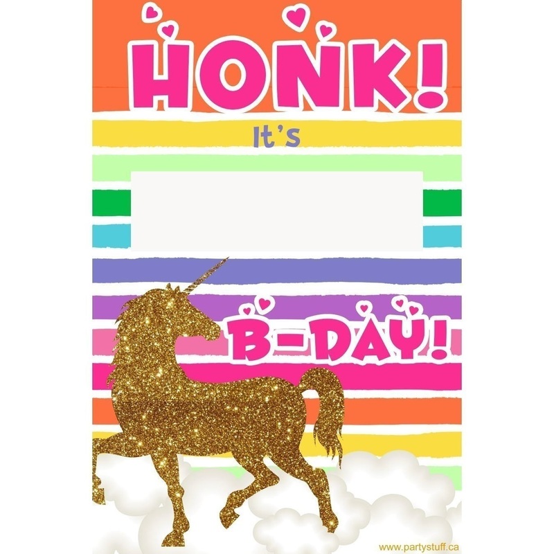 Yard Sign - Fill-in-the-blank Unicorn Birthday