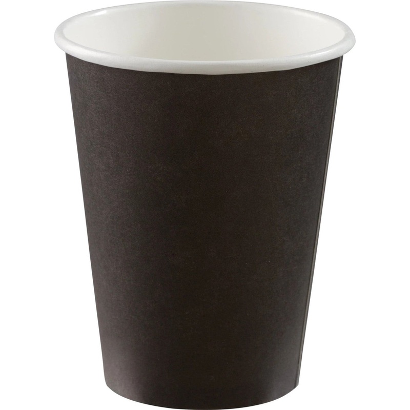12 Oz. Paper Cups, 50 Count - Jet Black