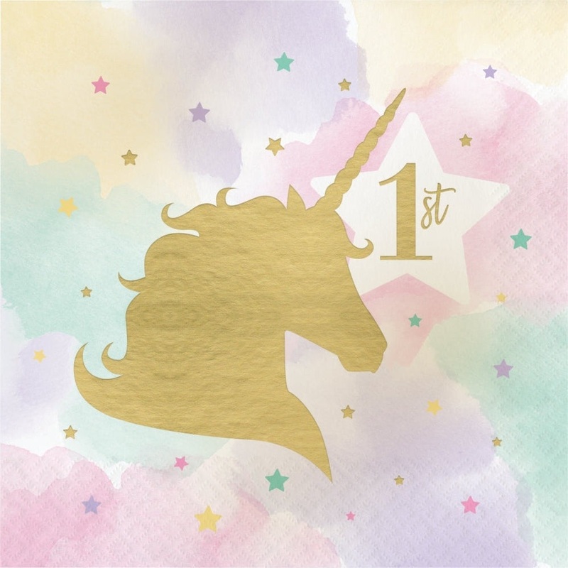 Napkins - Unicorn Sparkle, 1st Birthday