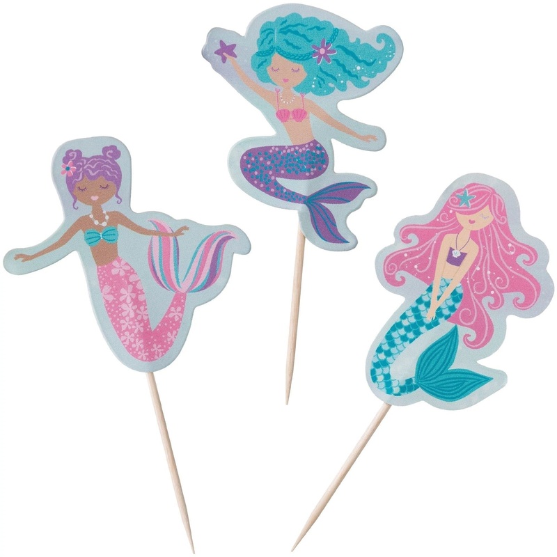 Picks - Mermaid, Pink, 24 Count