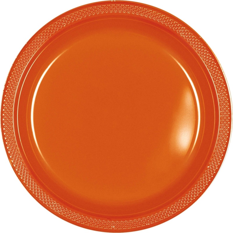 Plates - Orange Peel, Round, Plastic, 9"