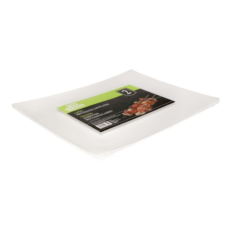 Plates - Rectangle, 2 Per Package, 11"
