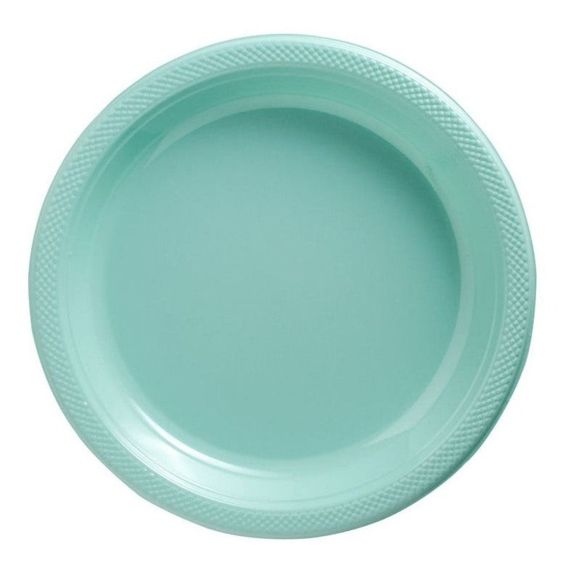 Plates - Robin's-egg Blue, Plastic, 7"