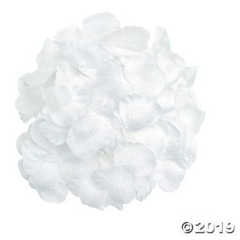 Rose Petals - White, Approx 200