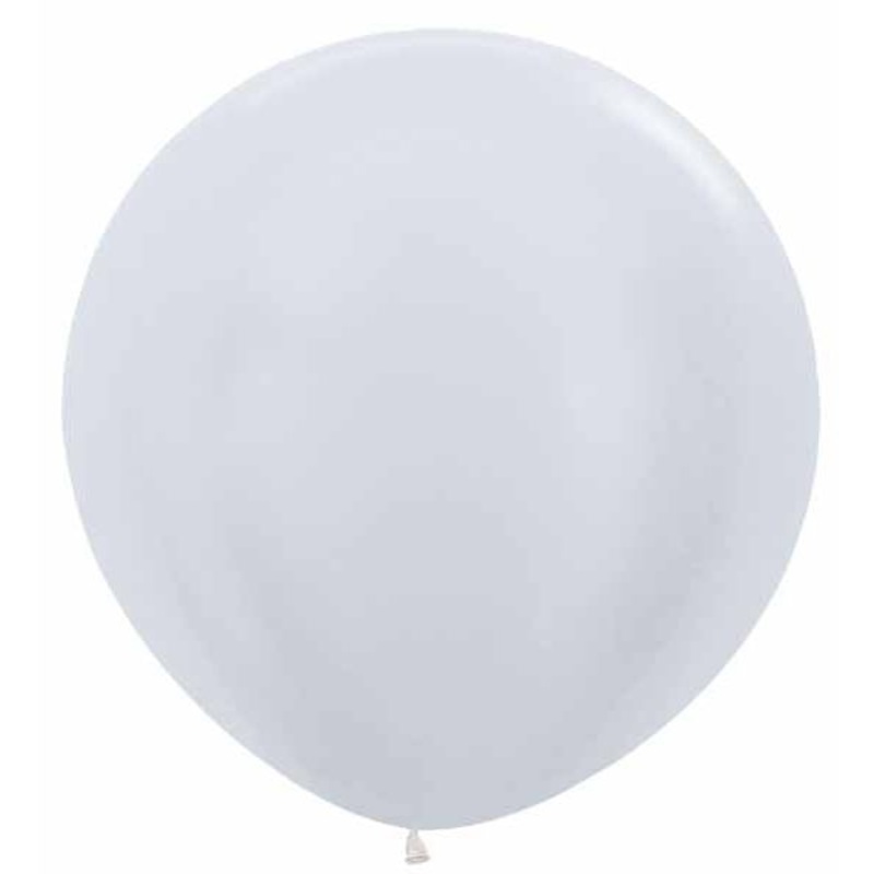 Satin White 36" Latex Balloon