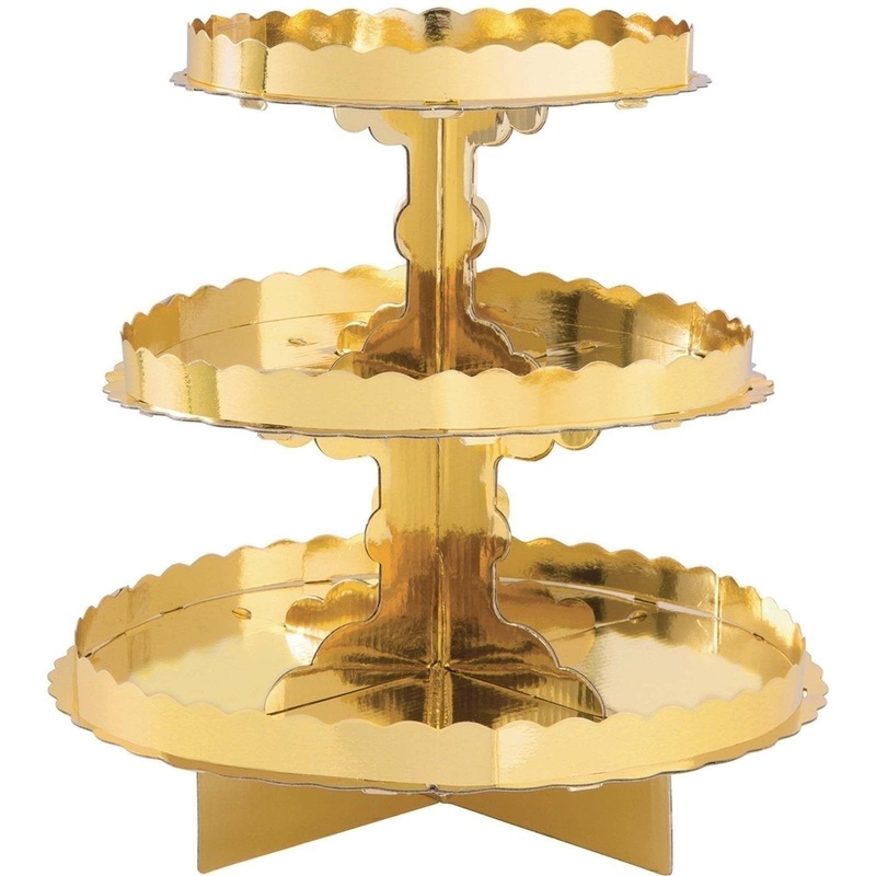 Treat Stand with Border - Gold