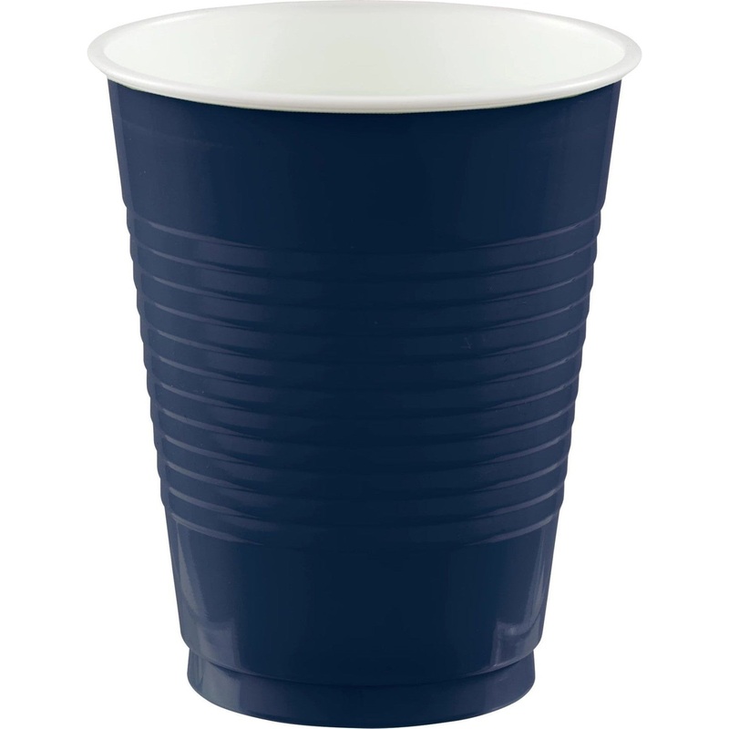 18 Oz. Plastic Cups, 50 Count - True Navy