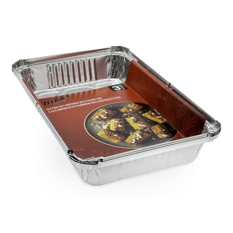 Pan - Foil 5 Lb Shallow with Lid 3 Count