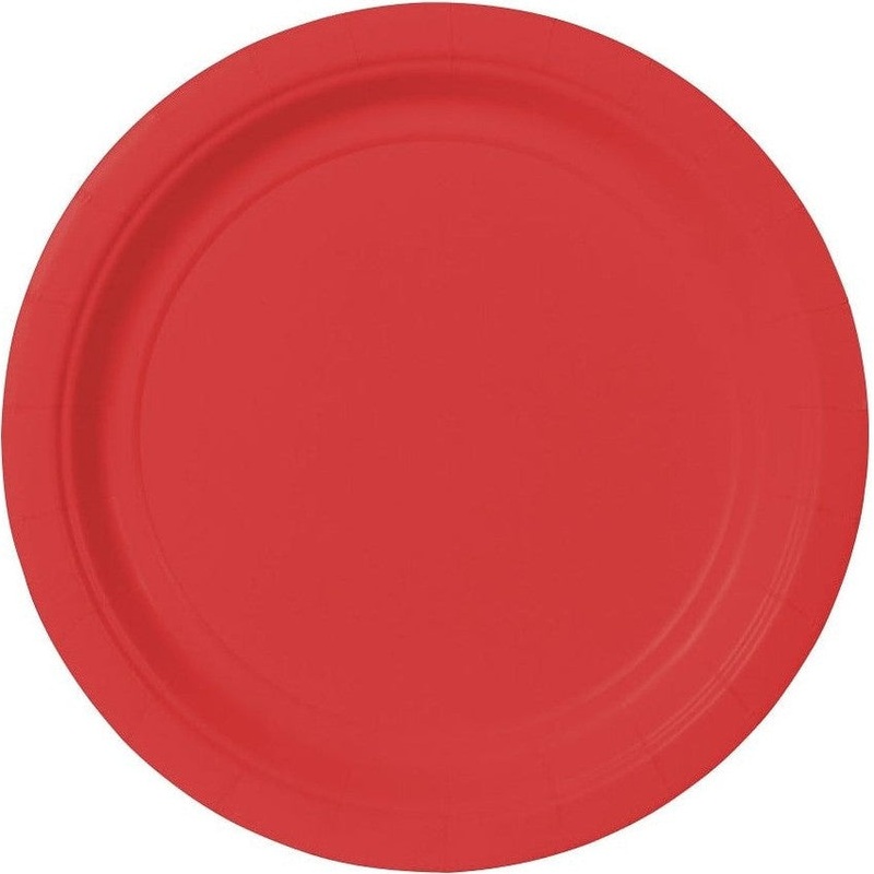 Plates - Apple Red, Value Solid, Round, 7"